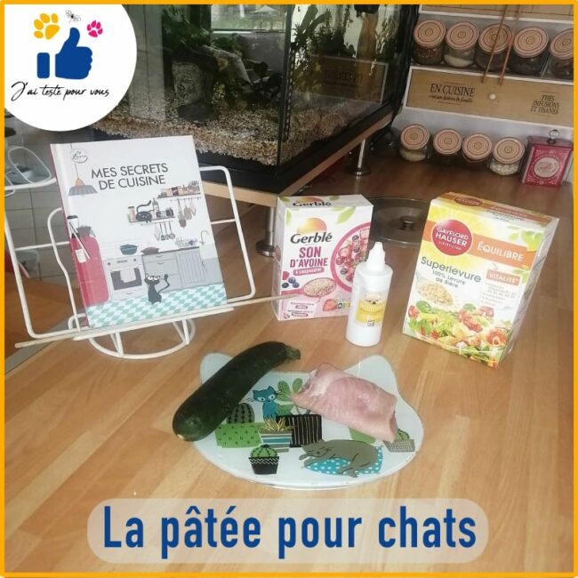 la pâtée pour chat photo représentant les ingrédients pour fabriquer une pâtée pour chat