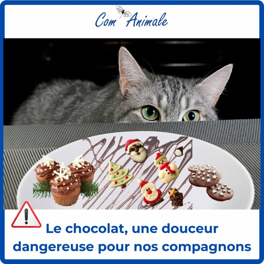 photo d'un chat derrière une assiette remplie de choclat