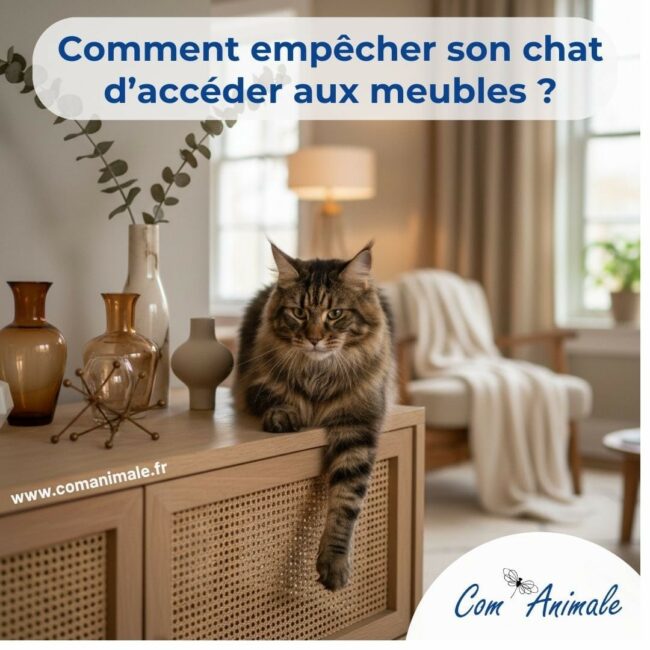 photo d'un chat sur un meuble