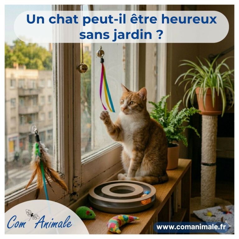 chat sans jardin photomontage d'un chat à la fenêtre qui joue avec un plumeau