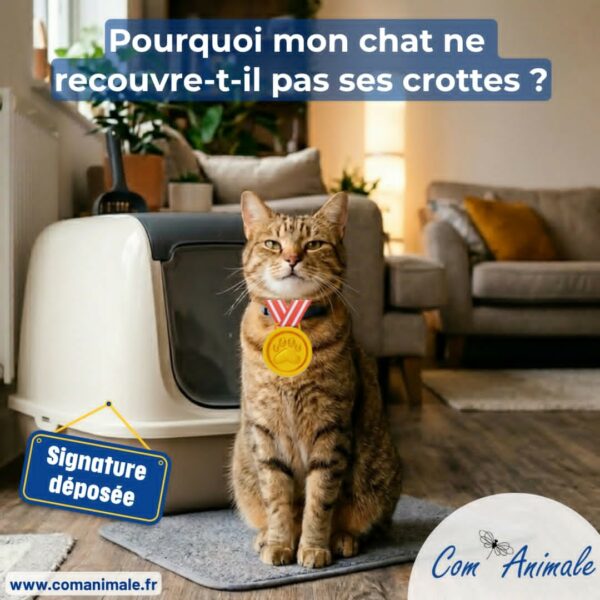 photo d'un chat devant sa litière